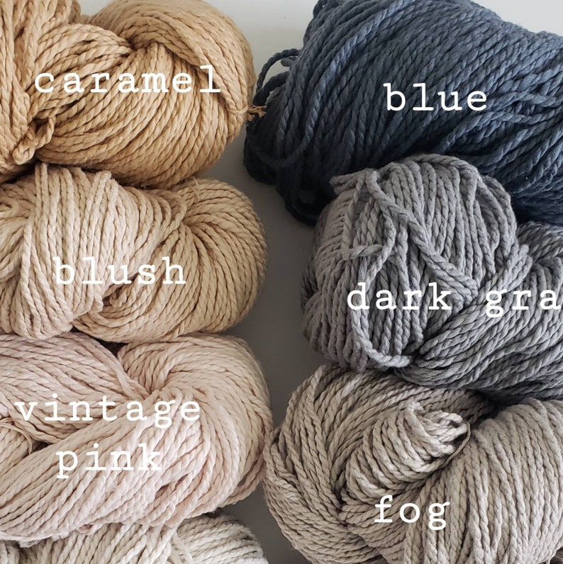 100% Chunky cotton yarn, 1 hank of 230 to 250 grs aprox 8.1 to 8.9 oz hank, Bulky yarn eco friendly Soft yarn for knitting and crochet image 3