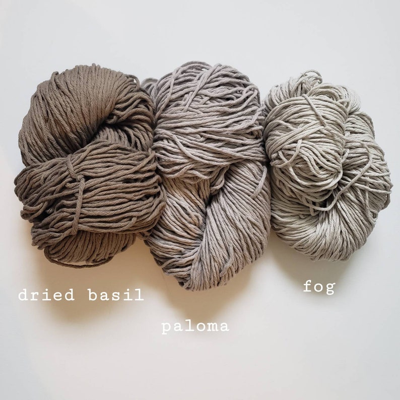 Recycled cotton yarn sustainable 100 grams skein Yarn for knitting or crochet Rustic yarn Ecofriendly material Natural fibers image 5