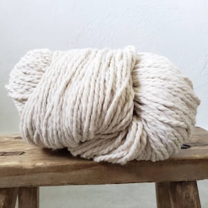 Organic Pima Cotton Undyed Yarn-Worsted Weight