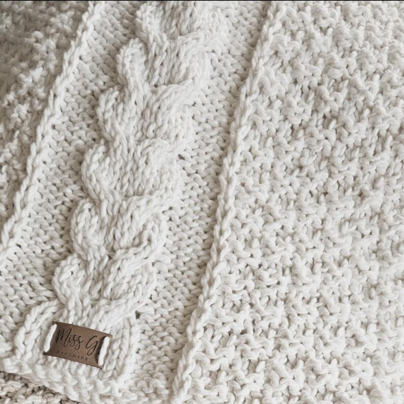 READY TO SHIP Camila Baby Blanket, 100 Argentinean Cotton Yarn