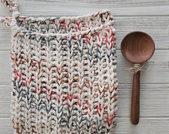 Hand-Knitted Cotton Hot Pads and Trivets Set of 2 - Eco-Friendly Kitchen Accessories