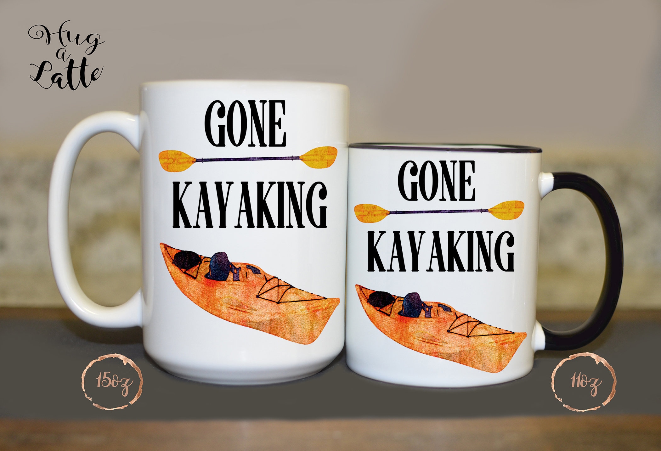 Gone Kayaking Mug Kayaking Gifts Kayak Lover Gift Present Etsy