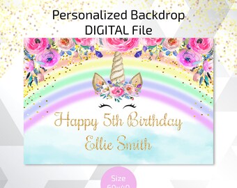 tarpaulin unicorn design for birthday