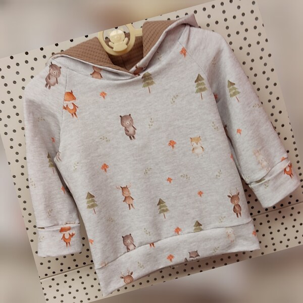 Kinderhoodie Gr.86-92 für Mädchen und Jungen / Kapuzenpullover Kinder Frühling