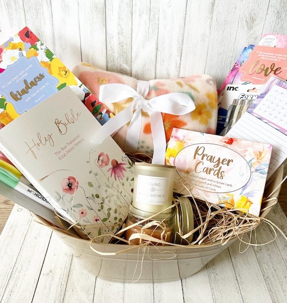 Christian Devotional Gift Basket, Prayer Care Package, Bible gift basket, Christian gift, Mother’s Day, gift baskets, gifts for women
