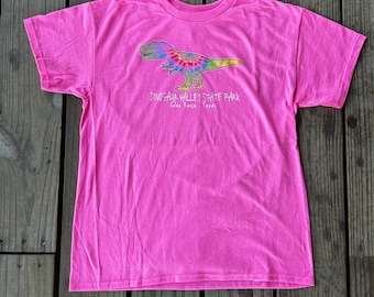 Dinosaur Valley State Park Youth Trippy Pink Shirt