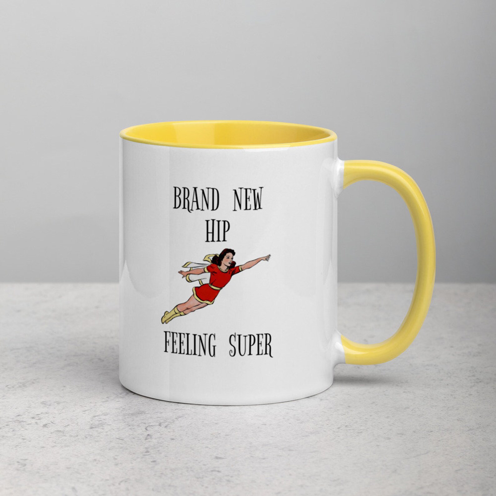 Hip Replacement Surgery Gift Mug Super Heroine Theme Etsy UK