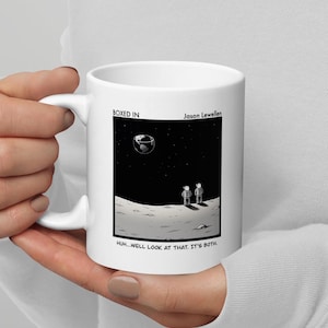 Cadeau tasse à café Flat Earth blague drôle - « Boxed In » par Jason Lewellen