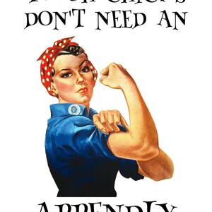 Wyrostek robaczkowy Prezent na poprawę zdrowia - Wydrukuj PNG - Pobierz cyfrowo &quot;Tough Chicks&quot; Rosie