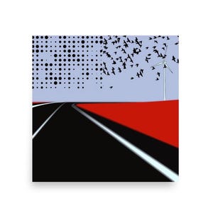 Arte mural posmoderno contemporáneo: póster artístico original de Jason Lewellen. Varios tamaños disponibles