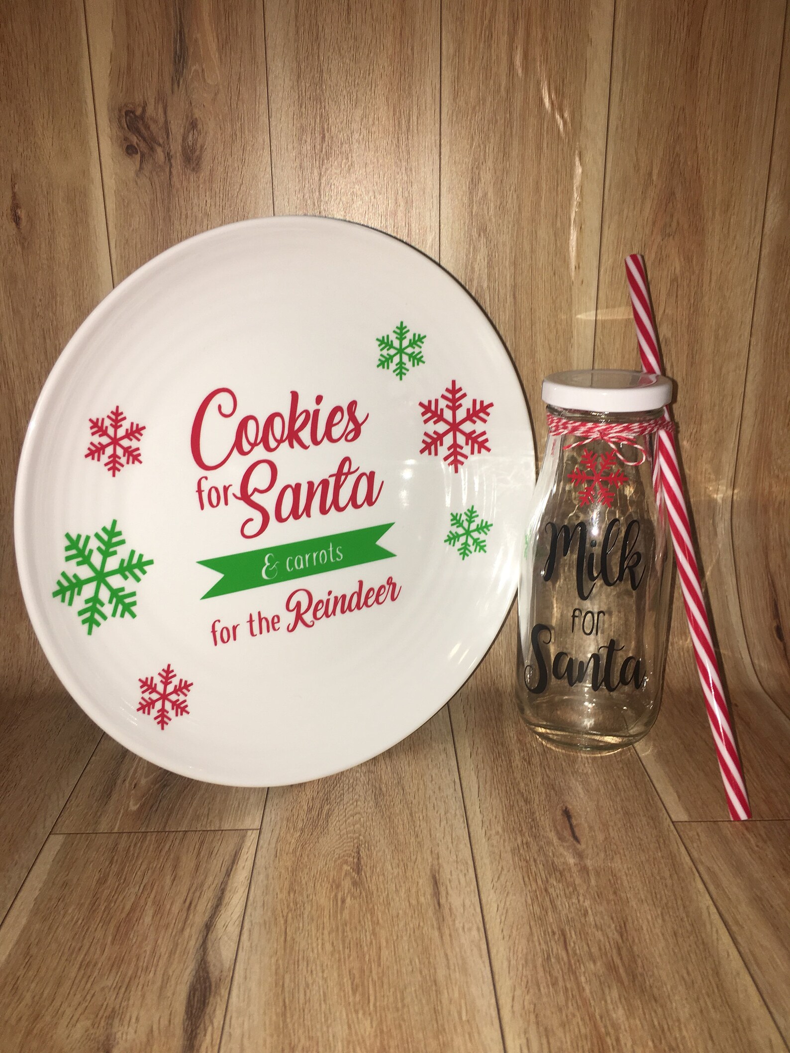 Christmas Bundle SVG Milk and Cookies for Santa Svg Plate | Etsy