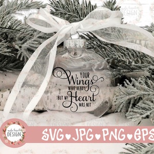 あなたの翼は準備ができていました飾りsvg、記念飾りsvg、クリスマスプレゼント、クリスマス記念svg、