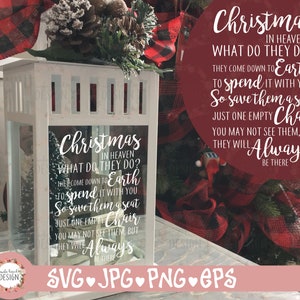 Christmas In Heaven Svg Etsy