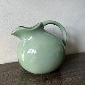 Jarra de cerámica verde espuma de mar vintage / Utensilios de cocina vintage / Tienda EleanorLouise