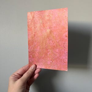 Marco de porcelana vintage de 13 x 18 cm con flores rosas, impresión en placa Gelli / Decoración para bodas y baby shower / Tienda EleanorLouise Art Only