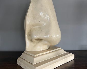 Vintage Nose Shaped Bookend - designed by C2C, inspired by Michelangelo’s rendering of David’s nose | Housewarming Gift | ShopEleanorLouise