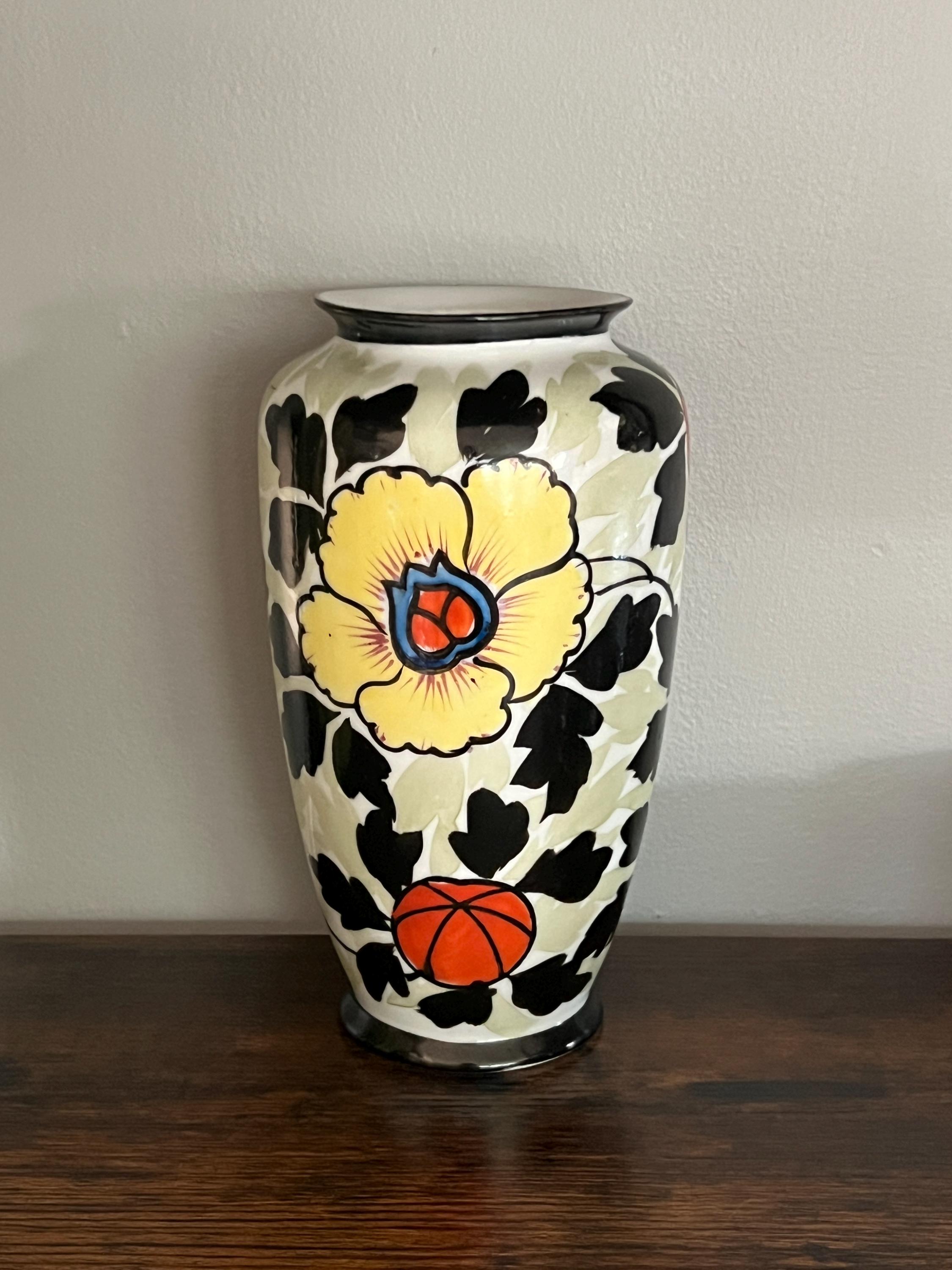 Vintage Multi-colored Floral Vase: Made in Japan - Etsy Israel