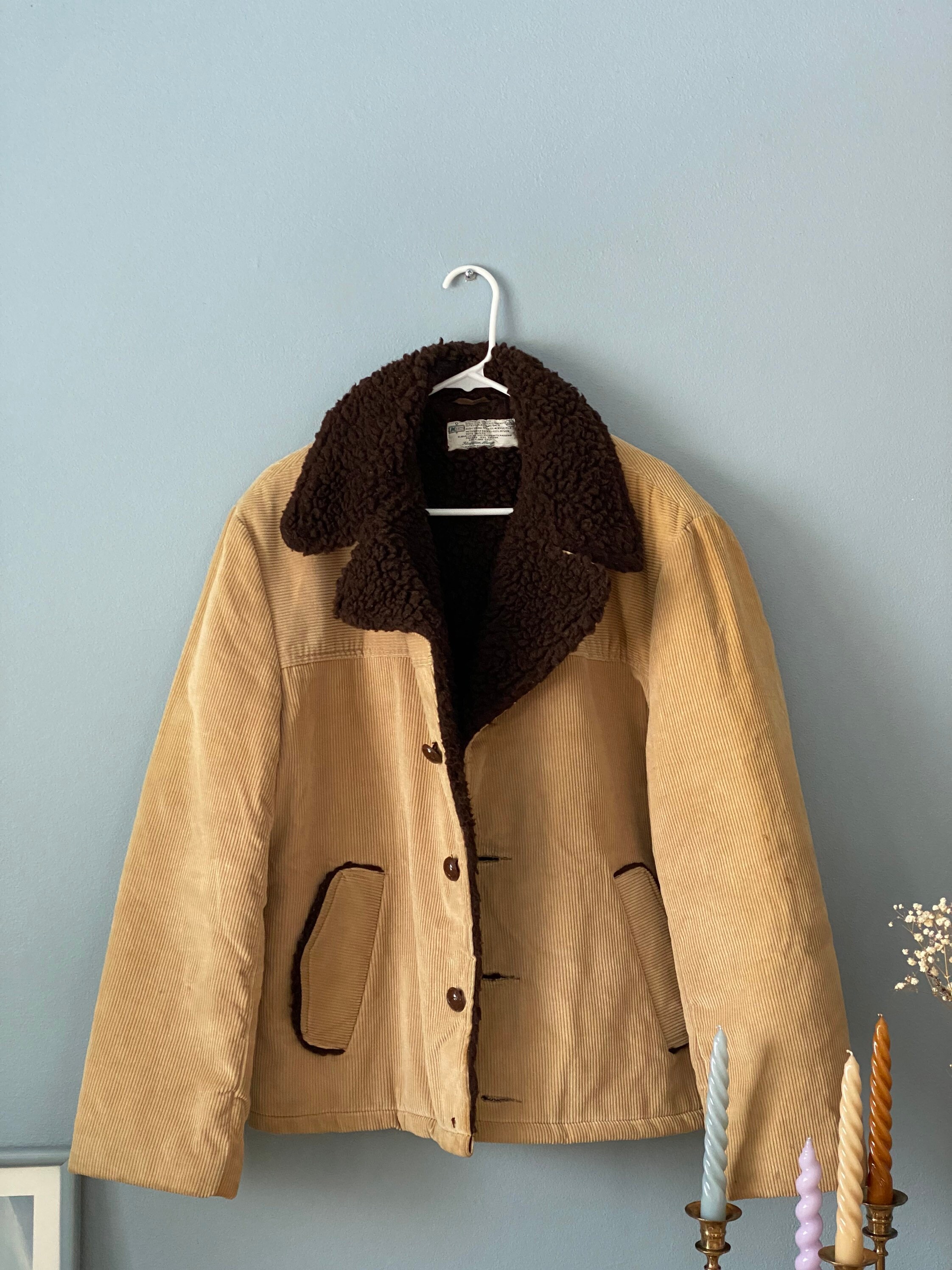 corduroy shearling jacket womens