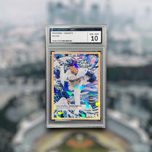 Yoshinobu Yamamoto Los Angeles Dodgers 2024 Rookie carte de baseball holographique à collectionner personnalisée