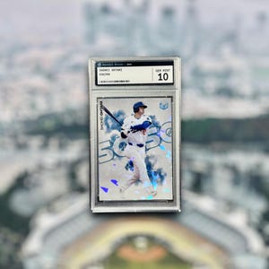 Shohei Ohtani 50-50 cartes de baseball de sport à collectionner holographique personnalisée | Présentoir pour dalles cartonnées | Chargeur par le haut