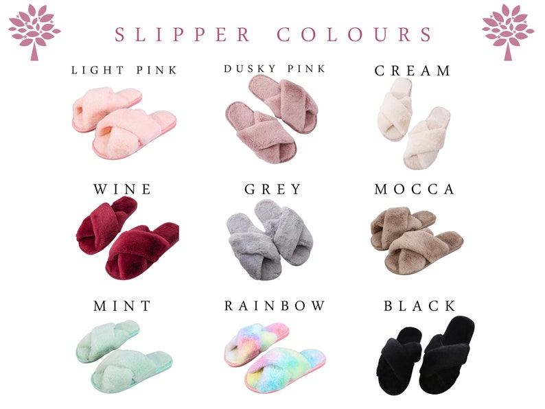 Personalised Slippers, Glitter Fluffy Sliders, Diamante Cross Over Girls Gifts for Her, Bride Bridesmaid Bridal Party Rhinestone Footwear image 6