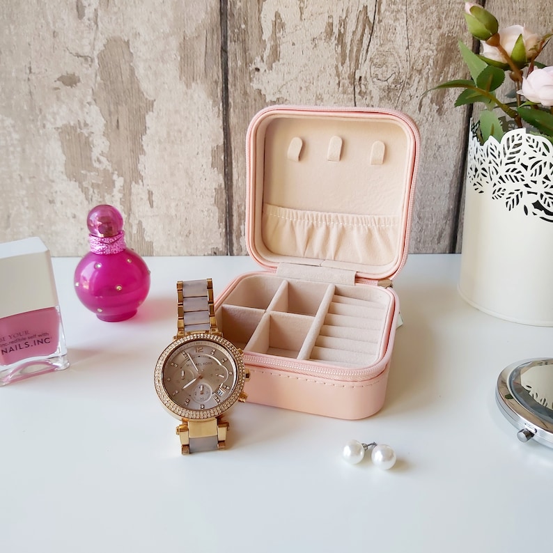 Stocking Filler Gift For Her Bridal Party Gift Bridesmaid Gift Personalised Travel Jewellery Box Jewellery Case with Name