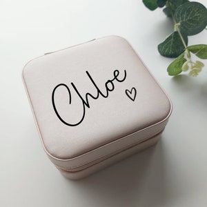 Stocking Filler Gift For Her Bridal Party Gift Bridesmaid Gift Personalised Travel Jewellery Box Jewellery Case with Name