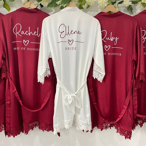 Bridesmaid Robes Cotton Robes Wedding Dressing Gown Etsy