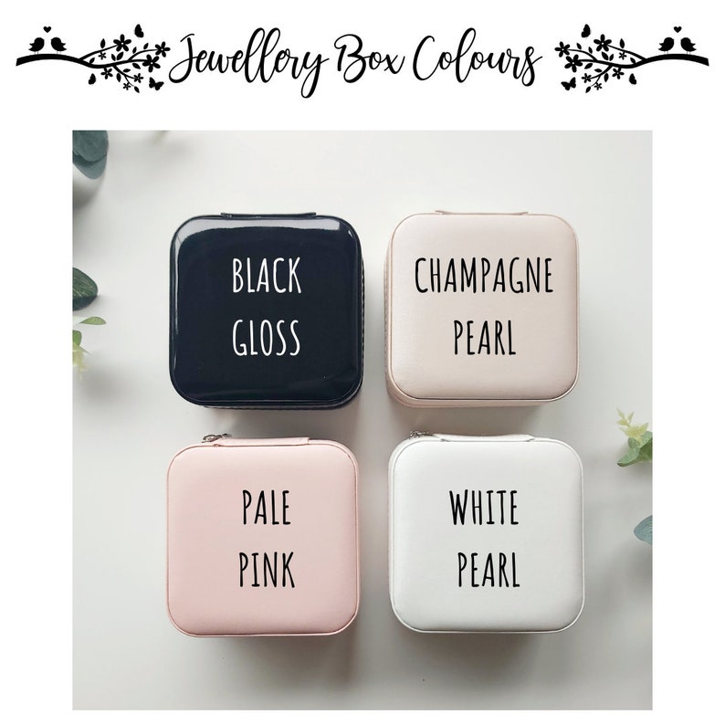 Stocking Filler Gift For Her Bridal Party Gift Bridesmaid Gift Personalised Travel Jewellery Box Jewellery Case with Name