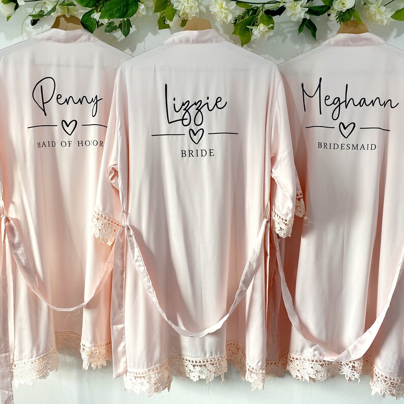 Personalised Bridesmaid Robes Bridal Party Robes Bridesmaid Etsy UK