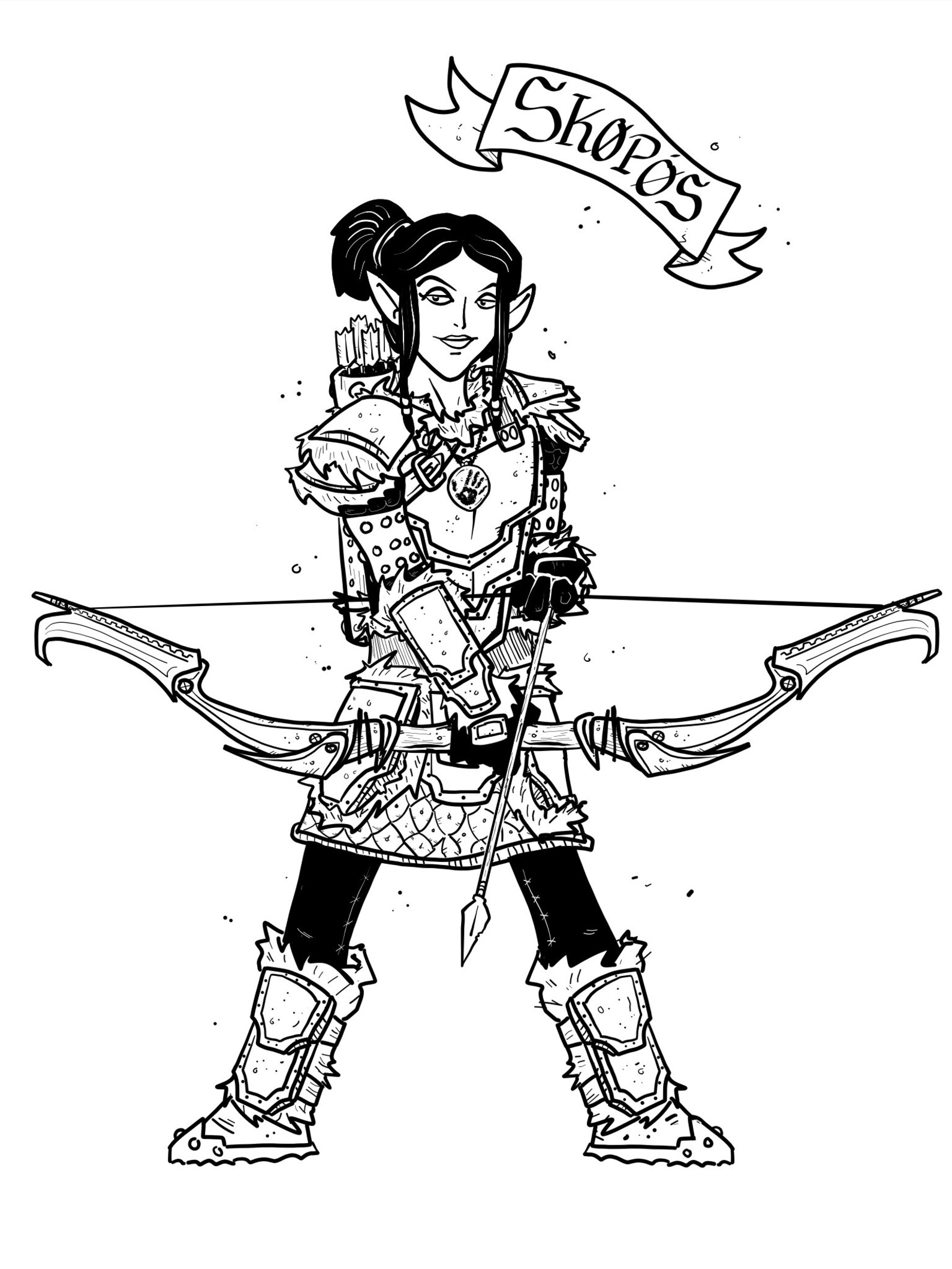 Dungeons and Dragons Character Commission Line Art Only Etsy