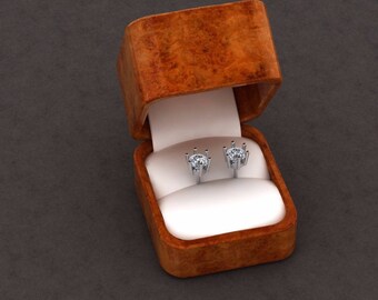 18ct White gold studs 5mm