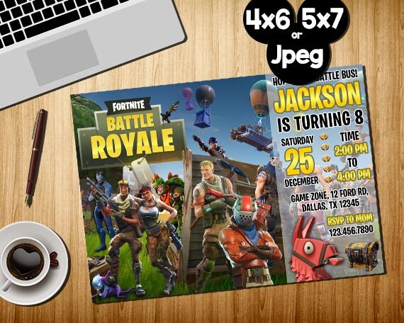 Fortnite Birthday Invitations Printable Free - fortnite birthday invitation fortnite invitation fortnite etsy