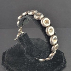 Vintage Silver Red Blood Cell Bead Bracelet