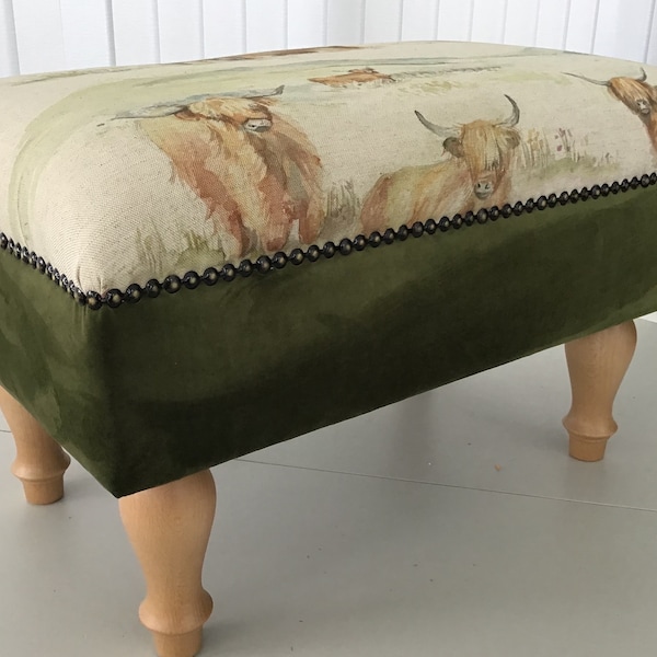 Cow Stool Highland Cow Footstool - Etsy UK