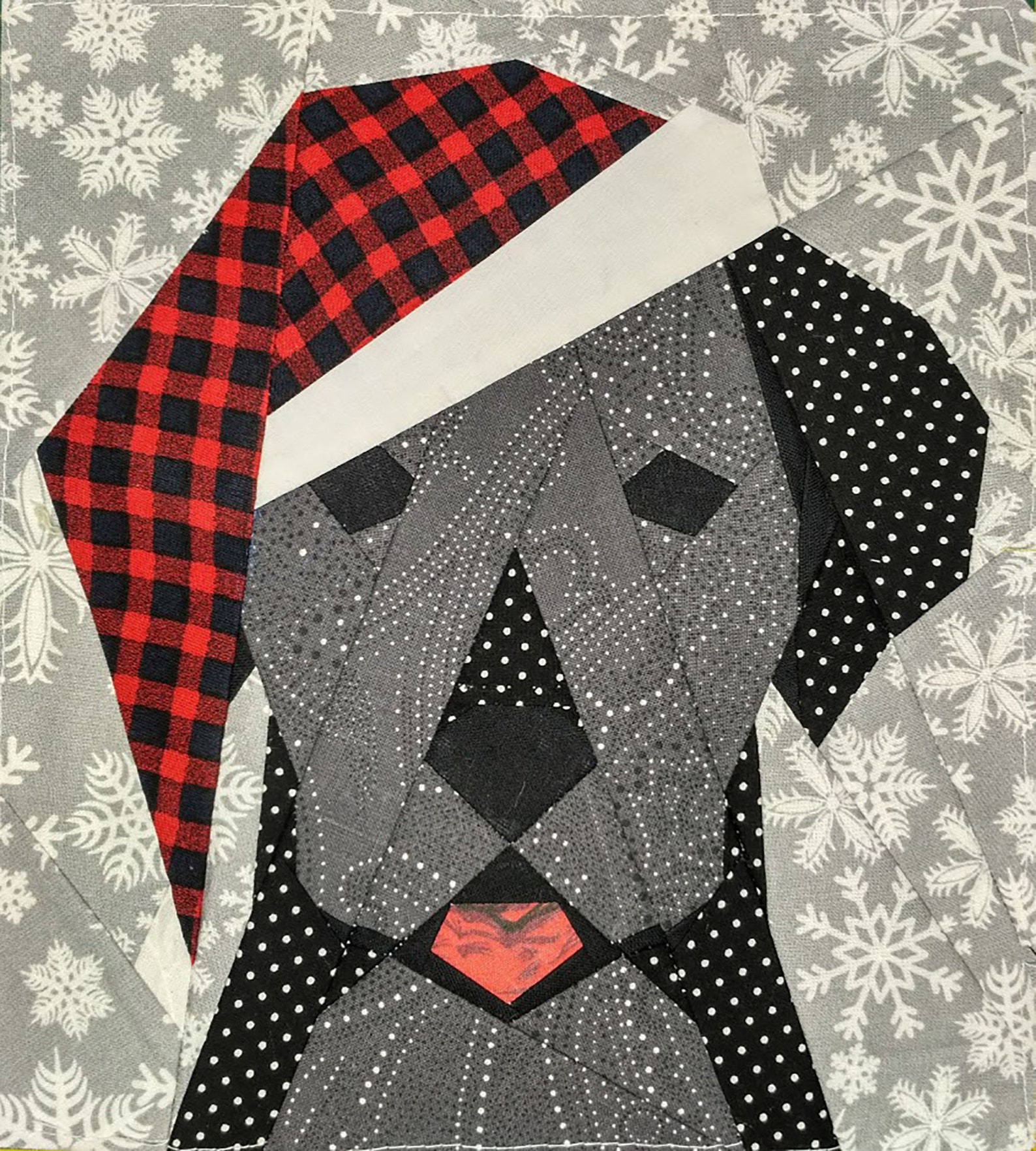 Labrador Christmas quilt block PDF pattern Etsy