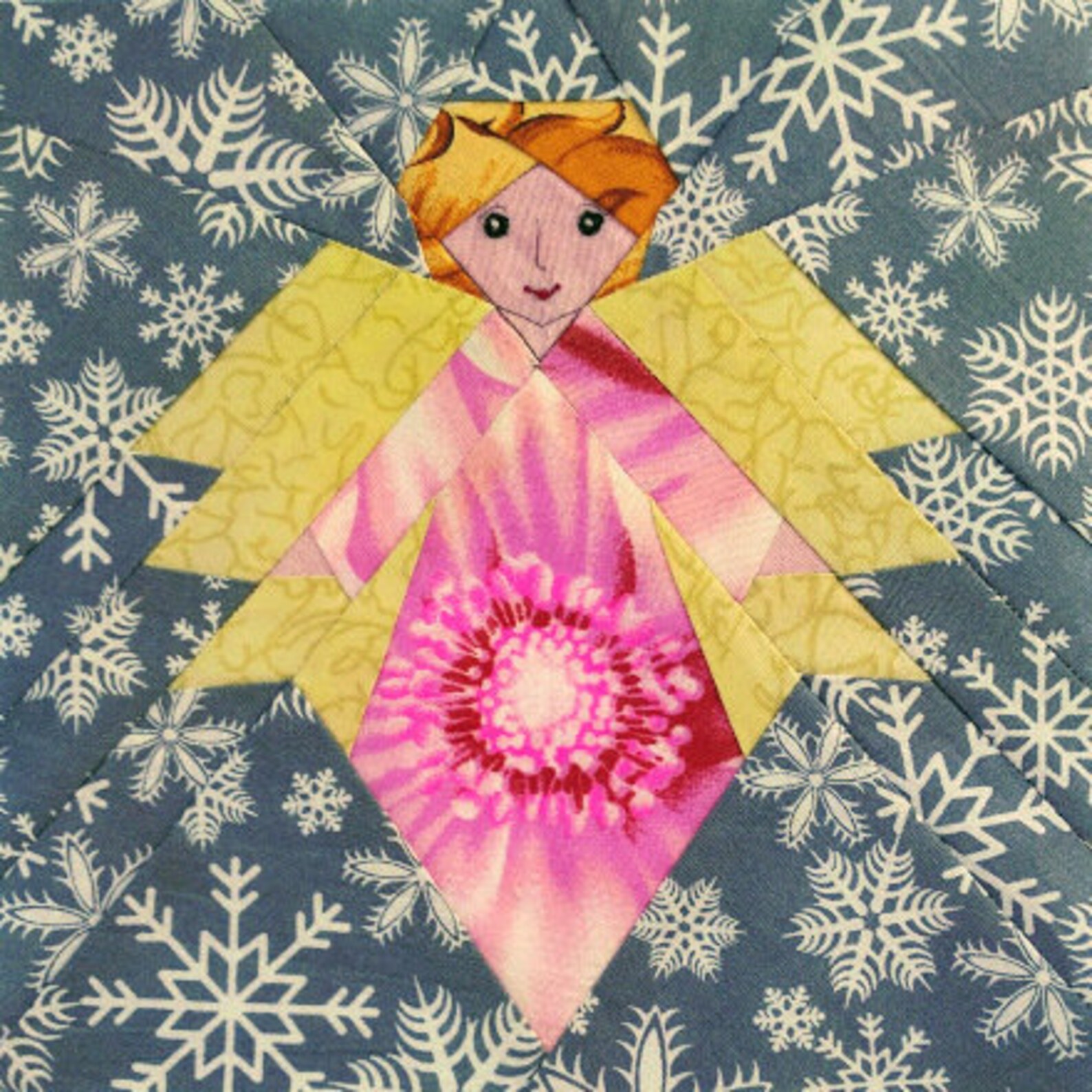 Guardian angel Quilt block pattern in technology Paper Etsy