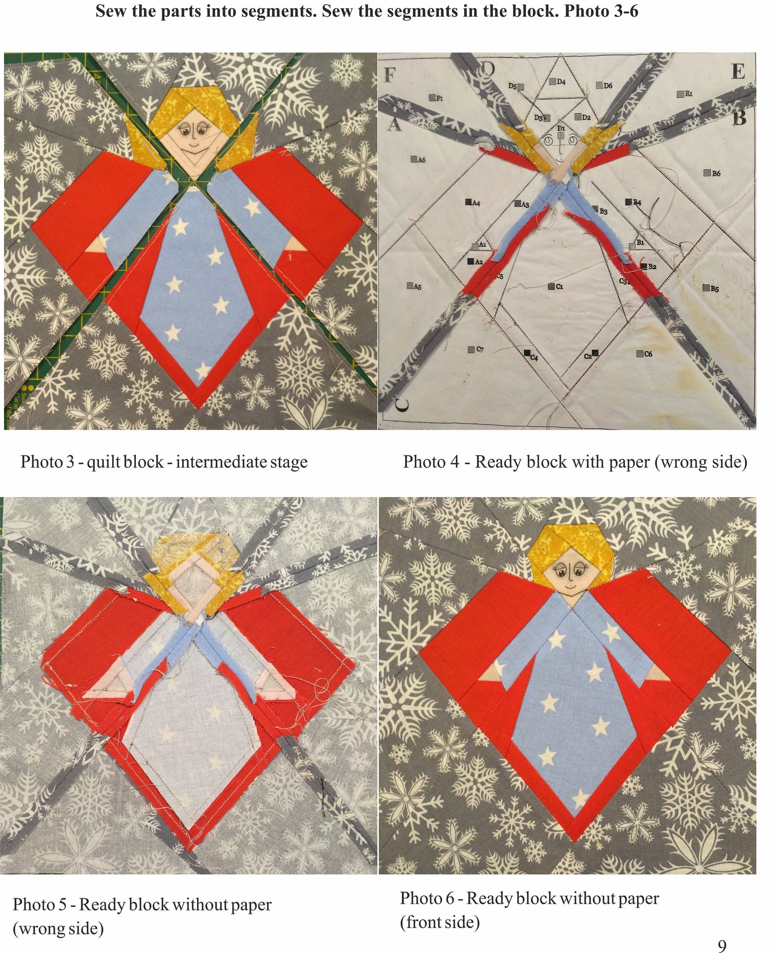 Guardian Angel Quilt Block Pattern in Technology Paper Etsy
