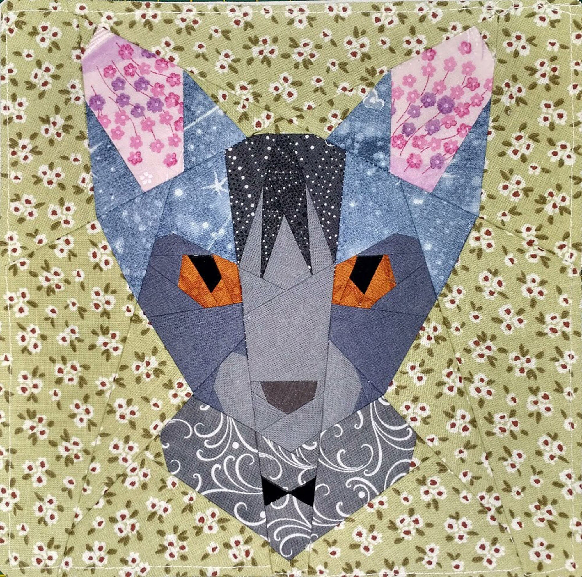 8 Cat Quilt Block PDF Pattern 4 versions in technology Etsy