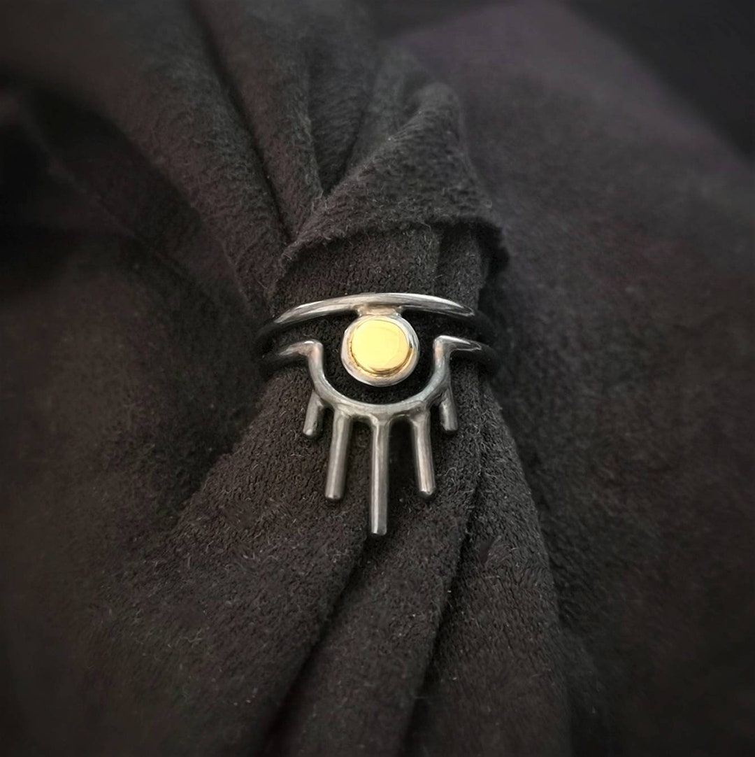 Doublering Combination anillo el Sol y sus Rayos - Etsy España