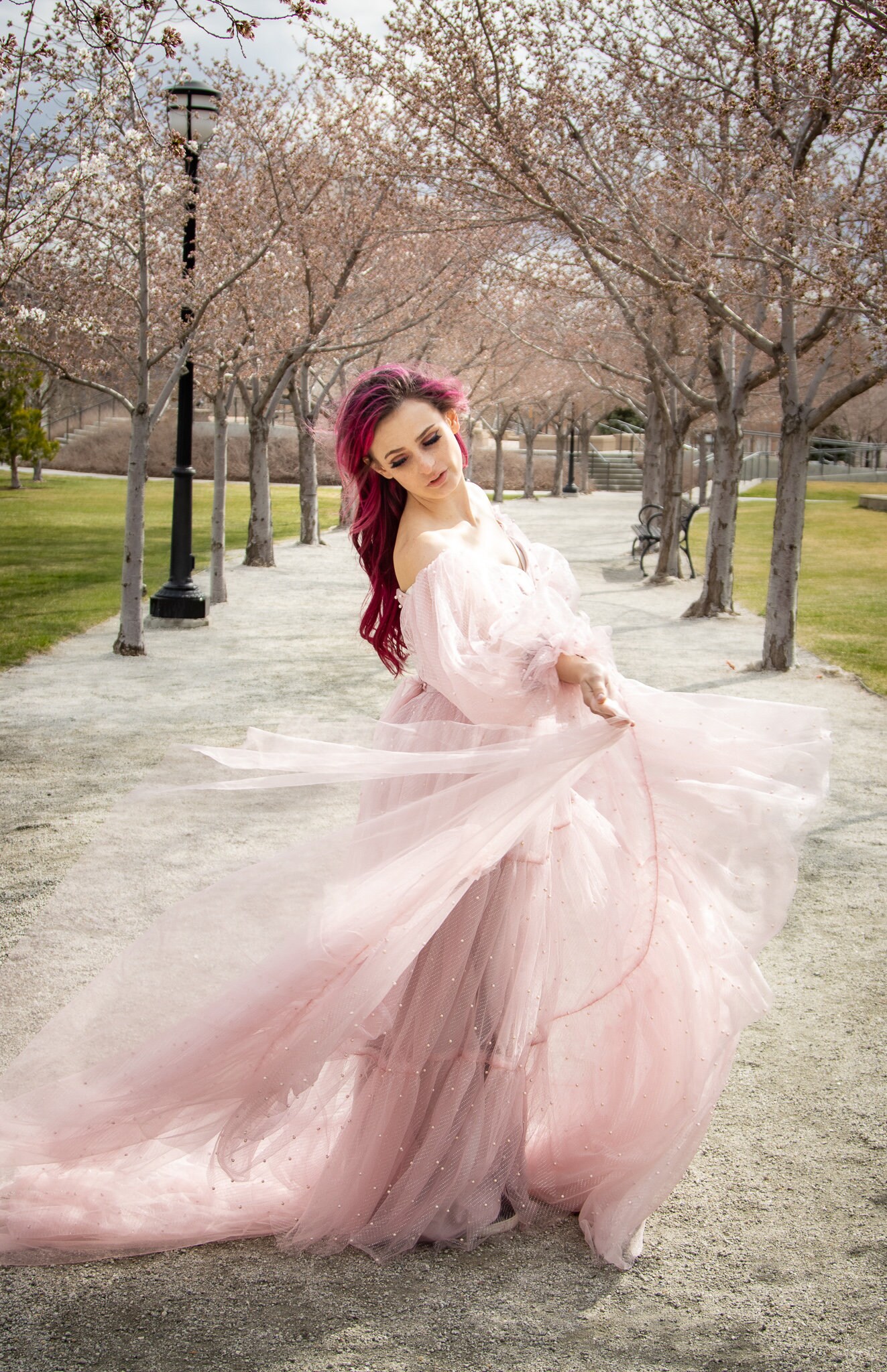 Blush Fit and Flare Wedding Gown Etsy