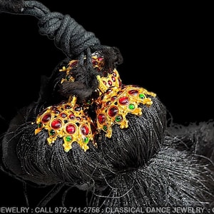 Traditional Temple Indian Jewelry Tassel Jada Kunjalam Kuchulu Kupullu | Bharatanatyam Kuchipudi Weddings | Classical Dance Jewelry