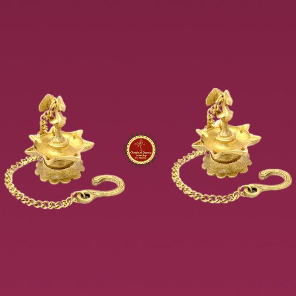 Brass Peacock Hanging Lamps Diya | Return Gifts Events or Festivals | Classical Dance Jewelry