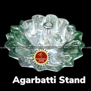 German Silver washable Agarbatti Puja Stand | Festivals Diwali, Engagement, Wedding | Classical Dance Jewelry