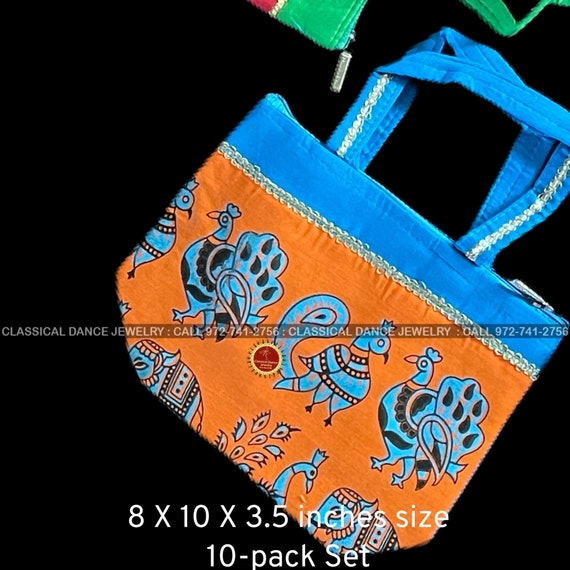 sun257 kalamkari border colour hand bag - Sun Jute Bags