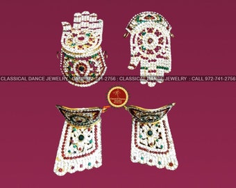 Goddess Decorated Paadam Hastam | Ammavaru Amman Pooja Festivals Wedding | Small Size | Classical Dance Jewelry