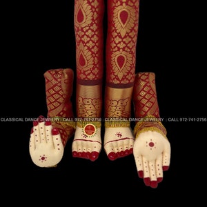 Goddess Decorated RED Hands and Legs | Ammavaru Amman Pooja Festivals Wedding | Classical Dance Jewelry