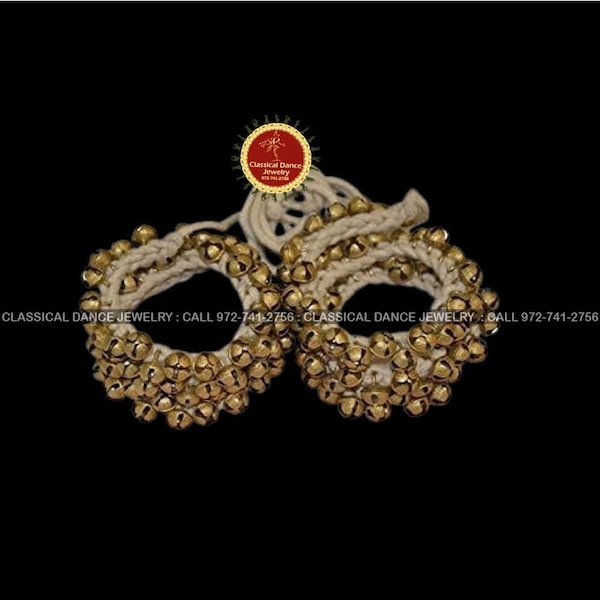 Rope tied bells Ghungroo Kathak Bharatnatyam Kuchipudi | Classical Dance Jewelry
