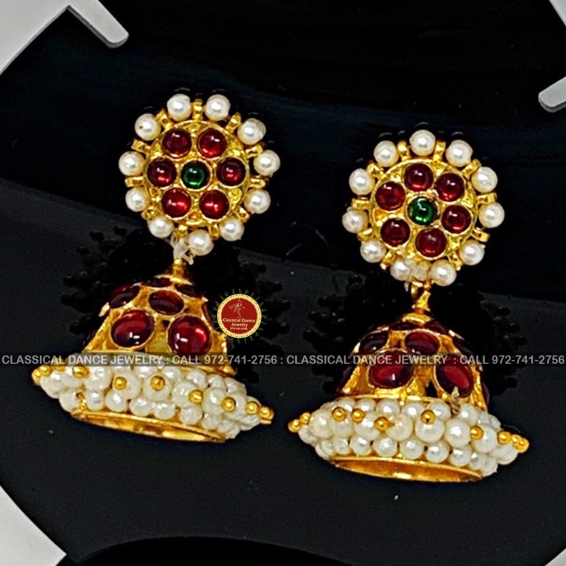 Kemp Temple Indian Jewelry Earrings EA-02 Bharatnatyam | Etsy