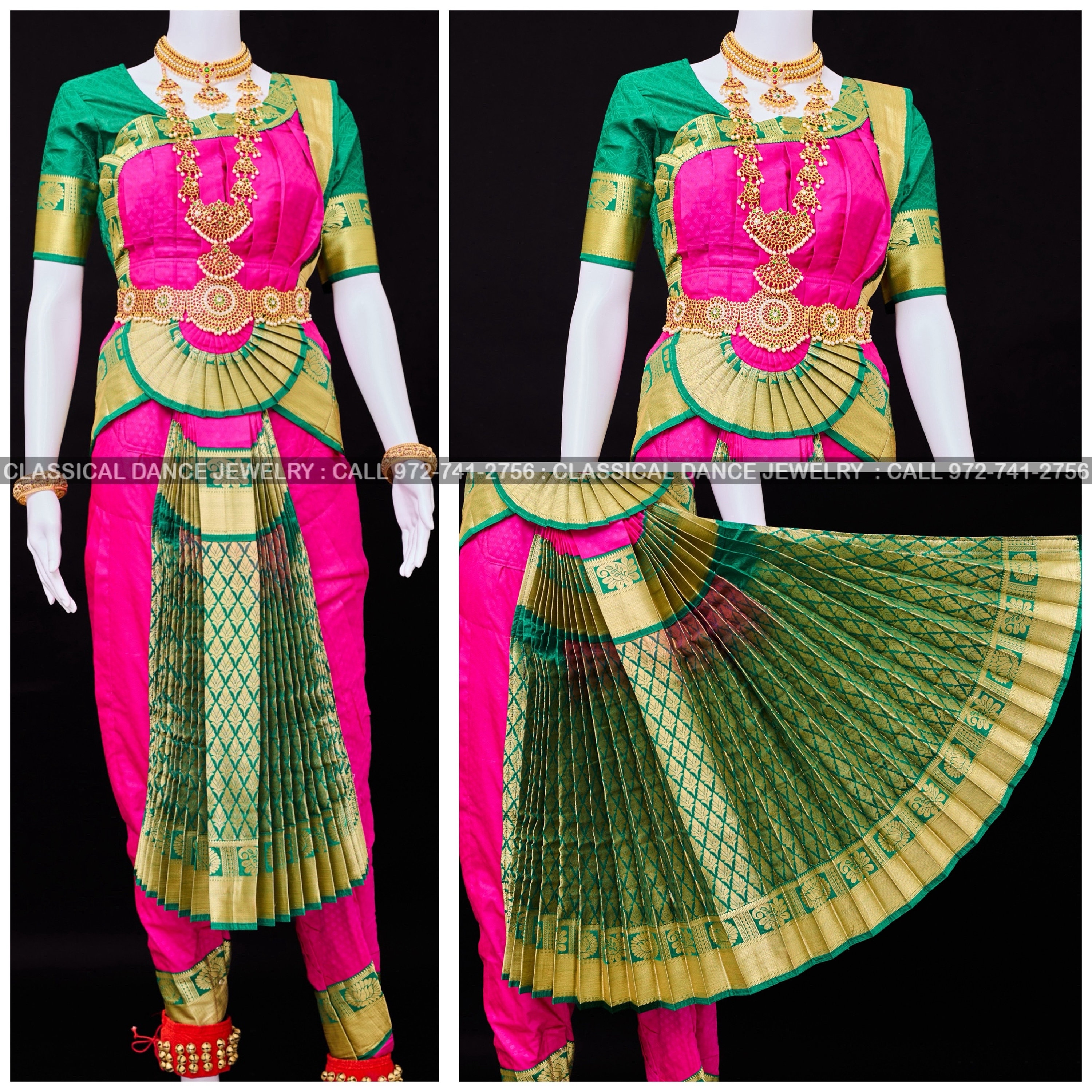 slim fit dress slacks Green & Pink Classical Dance Dress main image 1